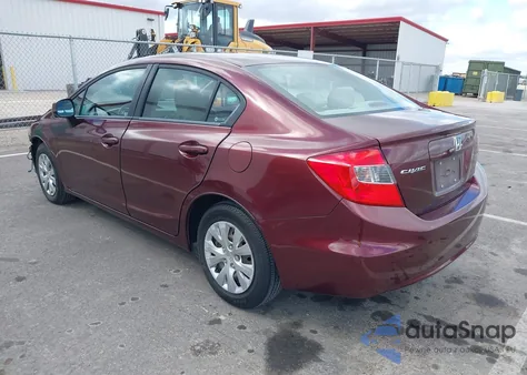 2012 Honda Civic Lx z USA, uszkodzony, nr VIN 19XFB2F59CE334073